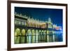 Poland, Krakow. Market Square at Night.-bloodua-Framed Photographic Print