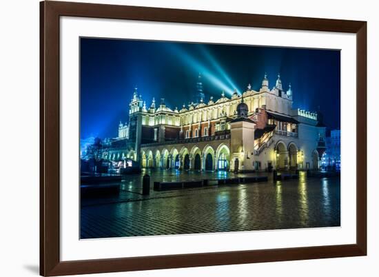 Poland, Krakow. Market Square at Night.-bloodua-Framed Photographic Print