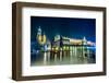 Poland, Krakow. Market Square at Night.-bloodua-Framed Photographic Print