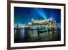 Poland, Krakow. Market Square at Night.-bloodua-Framed Photographic Print