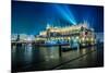 Poland, Krakow. Market Square at Night.-bloodua-Mounted Photographic Print