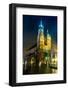 Poland, Krakow. Market Square at Night.-bloodua-Framed Photographic Print