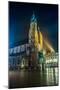 Poland, Krakow. Market Square at Night.-bloodua-Mounted Photographic Print