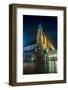 Poland, Krakow. Market Square at Night.-bloodua-Framed Photographic Print