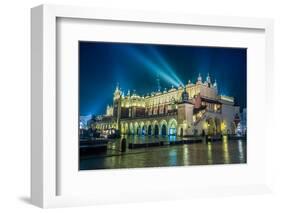 Poland, Krakow. Market Square at Night.-bloodua-Framed Photographic Print