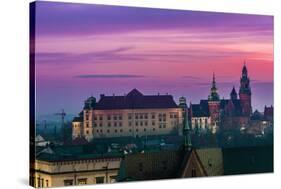 Poland, Krakow. Wawel Castle and Wistula . Krakow Poland.-bloodua-Stretched Canvas