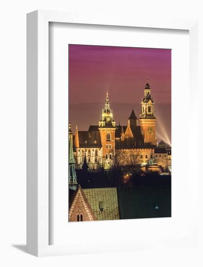 Poland, Krakow. Wawel Castle and Wistula . Krakow Poland.-bloodua-Framed Photographic Print