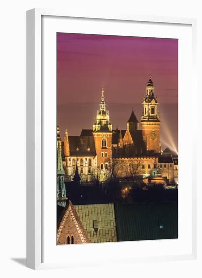 Poland, Krakow. Wawel Castle and Wistula . Krakow Poland.-bloodua-Framed Photographic Print