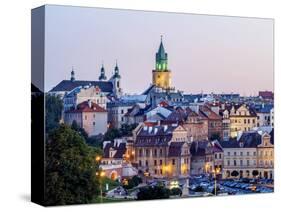 Poland, Lublin Voivodeship, City of Lublin, Old Town Skyline at twilight-Karol Kozlowski-Stretched Canvas