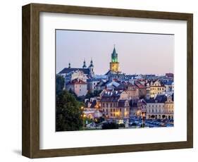 Poland, Lublin Voivodeship, City of Lublin, Old Town Skyline at twilight-Karol Kozlowski-Framed Photographic Print