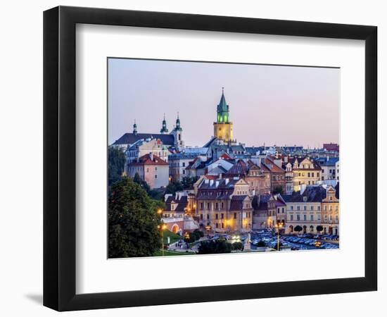 Poland, Lublin Voivodeship, City of Lublin, Old Town Skyline at twilight-Karol Kozlowski-Framed Photographic Print