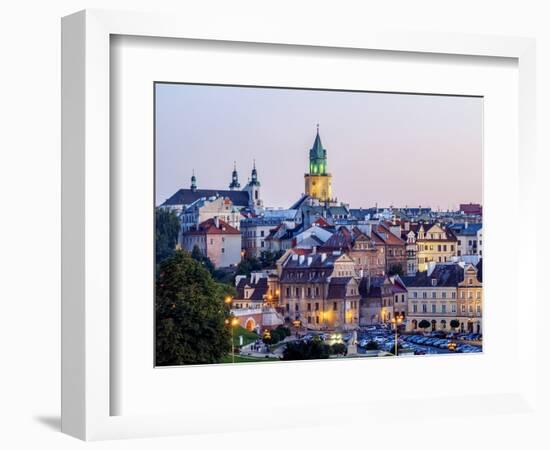 Poland, Lublin Voivodeship, City of Lublin, Old Town Skyline at twilight-Karol Kozlowski-Framed Photographic Print