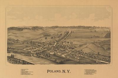 'Poland, New York - Panoramic Map' Prints - Lantern Press  AllPosters.com