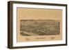 Poland, New York - Panoramic Map-Lantern Press-Framed Art Print