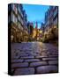 Poland, Pomeranian Voivodeship, Gdansk, Old Town, Mariacka Street at twilight-Karol Kozlowski-Stretched Canvas