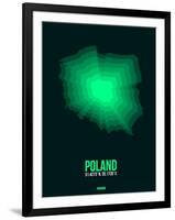 Poland Radiant Map 1-NaxArt-Framed Art Print