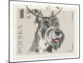Poland Stamp I on White-Wild Apple Portfolio-Mounted Art Print