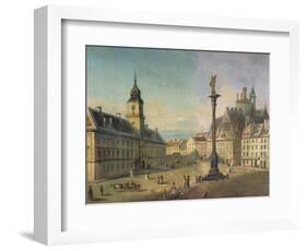 Poland, Warsaw, Castello Square, Sigismond Column in Foreground and on Right Royal Castle-null-Framed Giclee Print