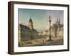 Poland, Warsaw, Castello Square, Sigismond Column in Foreground and on Right Royal Castle-null-Framed Giclee Print