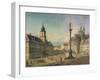 Poland, Warsaw, Castello Square, Sigismond Column in Foreground and on Right Royal Castle-null-Framed Giclee Print