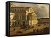 Poland, Warsaw, View of Warsaw with Theater Square-null-Framed Stretched Canvas