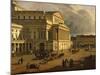 Poland, Warsaw, View of Warsaw with Theater Square-null-Mounted Giclee Print