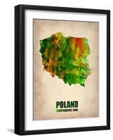 Poland Watercolor Poster-NaxArt-Framed Art Print