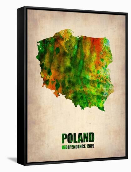 Poland Watercolor Poster-NaxArt-Framed Stretched Canvas