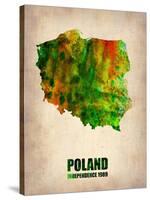 Poland Watercolor Poster-NaxArt-Stretched Canvas