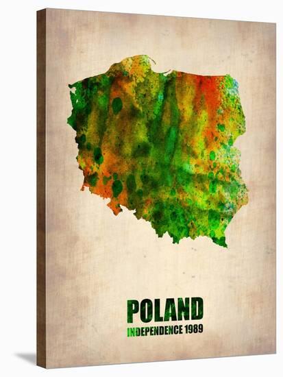 Poland Watercolor Poster-NaxArt-Stretched Canvas