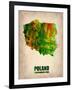 Poland Watercolor Poster-NaxArt-Framed Art Print