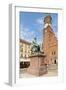 Poland, Wroclaw, Aleksander Fredro Monument on the Rynek, before the Old Town Hall-Roland T. Frank-Framed Photographic Print