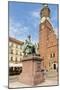 Poland, Wroclaw, Aleksander Fredro Monument on the Rynek, before the Old Town Hall-Roland T. Frank-Mounted Photographic Print