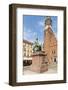 Poland, Wroclaw, Aleksander Fredro Monument on the Rynek, before the Old Town Hall-Roland T. Frank-Framed Photographic Print