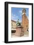 Poland, Wroclaw, Aleksander Fredro Monument on the Rynek, before the Old Town Hall-Roland T. Frank-Framed Photographic Print