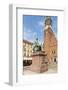 Poland, Wroclaw, Aleksander Fredro Monument on the Rynek, before the Old Town Hall-Roland T. Frank-Framed Photographic Print