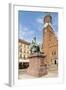 Poland, Wroclaw, Aleksander Fredro Monument on the Rynek, before the Old Town Hall-Roland T. Frank-Framed Photographic Print