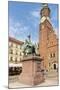 Poland, Wroclaw, Aleksander Fredro Monument on the Rynek, before the Old Town Hall-Roland T. Frank-Mounted Photographic Print