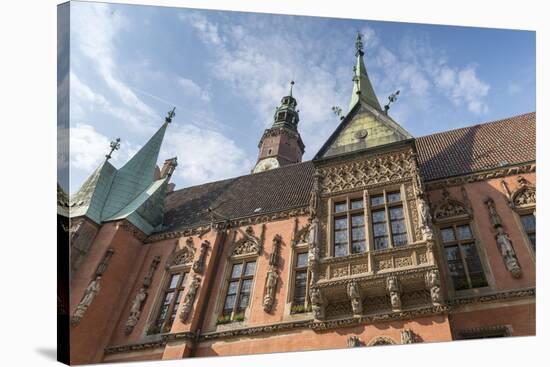 Poland, Wroclaw, Old Town Hall, Bay on the South Side of the Gothic Building-Roland T. Frank-Stretched Canvas