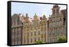 Poland, Wroclaw, Row of Houses at Rynek on the South Side of the Rynek Ring-Roland T. Frank-Framed Stretched Canvas