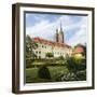 Poland, Wroclaw, Wroclaw Cathedral, Garden-Roland T. Frank-Framed Photographic Print