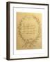 Poland, Zelazowa Wola, Verses Written by Frederic Chopin at 6 Years of Age and Dedicated to Father-null-Framed Giclee Print