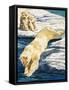 Polar Bear and Cubs-null-Framed Stretched Canvas