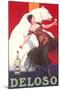 Polar Bear and Flamenco Dancer-null-Mounted Art Print