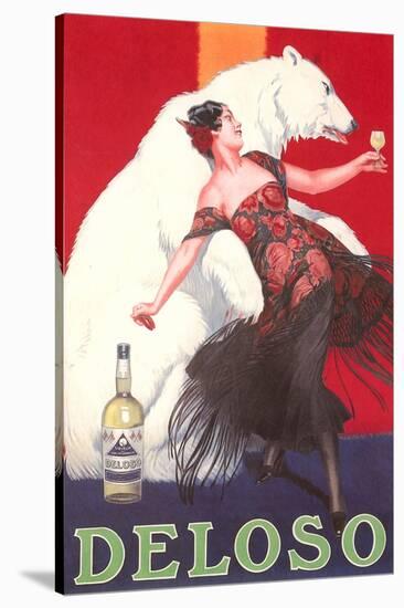 Polar Bear and Flamenco Dancer-null-Stretched Canvas