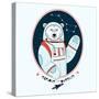 Polar Bear Astronaut in Outer Space-Olga_Angelloz-Stretched Canvas