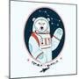 Polar Bear Astronaut in Outer Space-Olga_Angelloz-Mounted Art Print