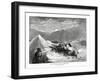 Polar Bear Attacked by Eskimo Dogs, 1877-null-Framed Giclee Print