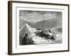 Polar Bear Attacked by Eskimo Dogs, 1877-null-Framed Giclee Print