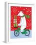 Polar Bear & Bicicle-Teresa Woo-Framed Art Print